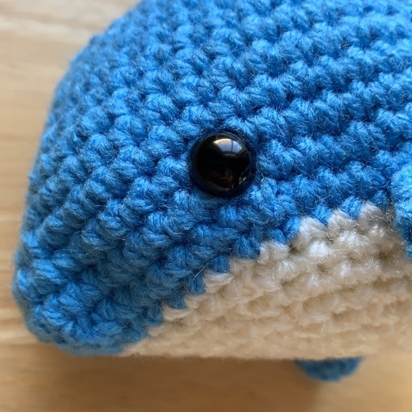Amigurumi- Handmade Crocheted Dolphin - Stuffed Animal New Without Tags- Craft - Picture 8 of 8